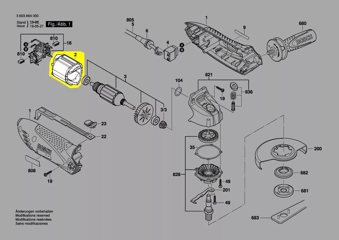 Stator réf. 2 609 002 175 Bosch